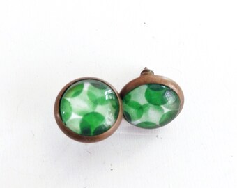 Studs "Green Bubbles" 8 mm