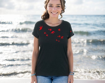 T-Shirt Swallow Flock black