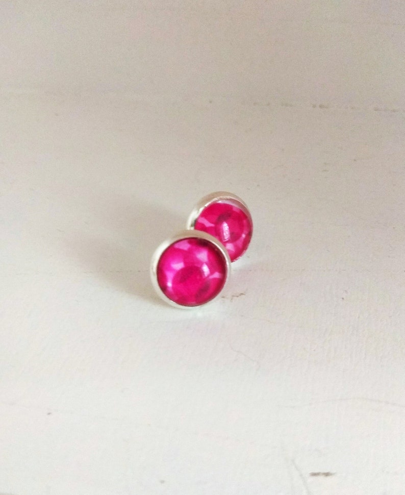 Pendientes de perno Pink Bubbles de 10 mm imagen 4