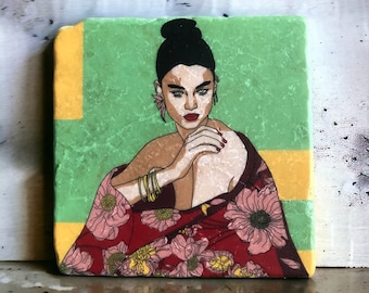 Fliese Sonderedition Red Woman 10cm x 10cm