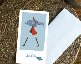 Postcard Zodiac Fish