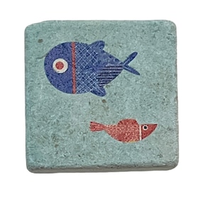 Magnet Mini Tile Fish Blue 50 mm x 50 mm