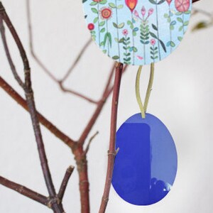 Easter egg pendant flower magic blue image 8