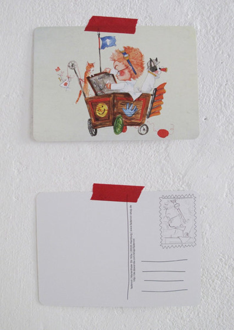 Postkarte Ferdinand der Erfinder Bild 2