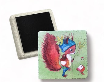 Magnet mini tile Squirrel Anton 50 mm x 50 mm