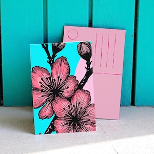 Carte postale de fleurs de cerisier
