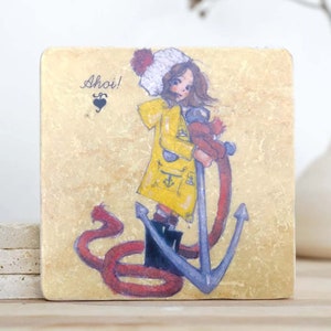 Tile anchor girl 10 cm x 10 cm