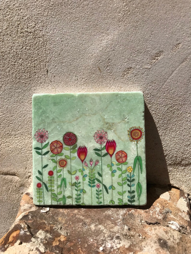 Azulejo Flor Mágica 10 cm x 10 cm imagen 1