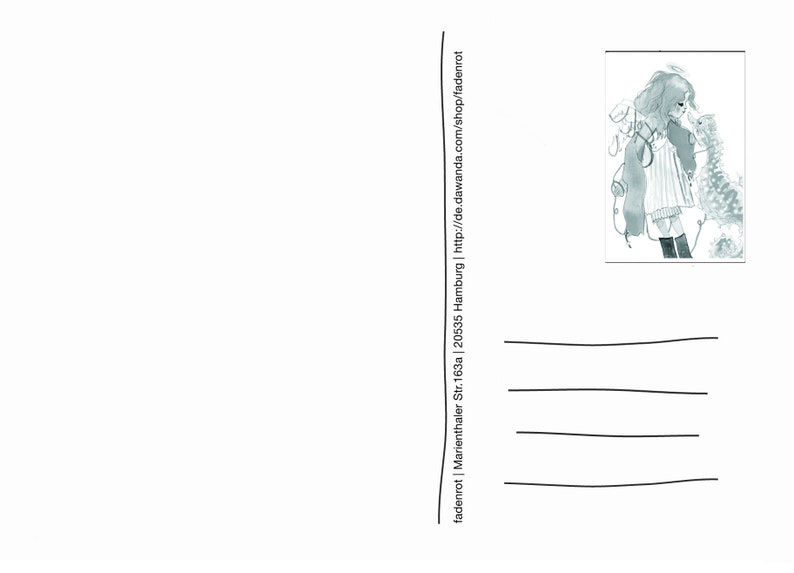 Postkarte Seepferdchenkuss Bild 3