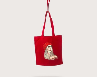 Jute bag Freya red