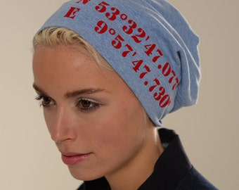 Jersey beanie Hamburg in love light blue