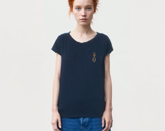 T-Shirt Stick Badetag navy