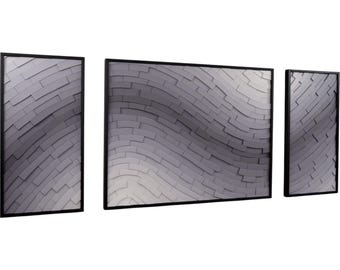 Wood art - "The Great Gray" - 8'x3', wooden wall art, home decor, unique art