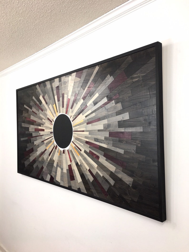 Wood Wall Art grey MATTER II an Eclipse 72X36 Etsy