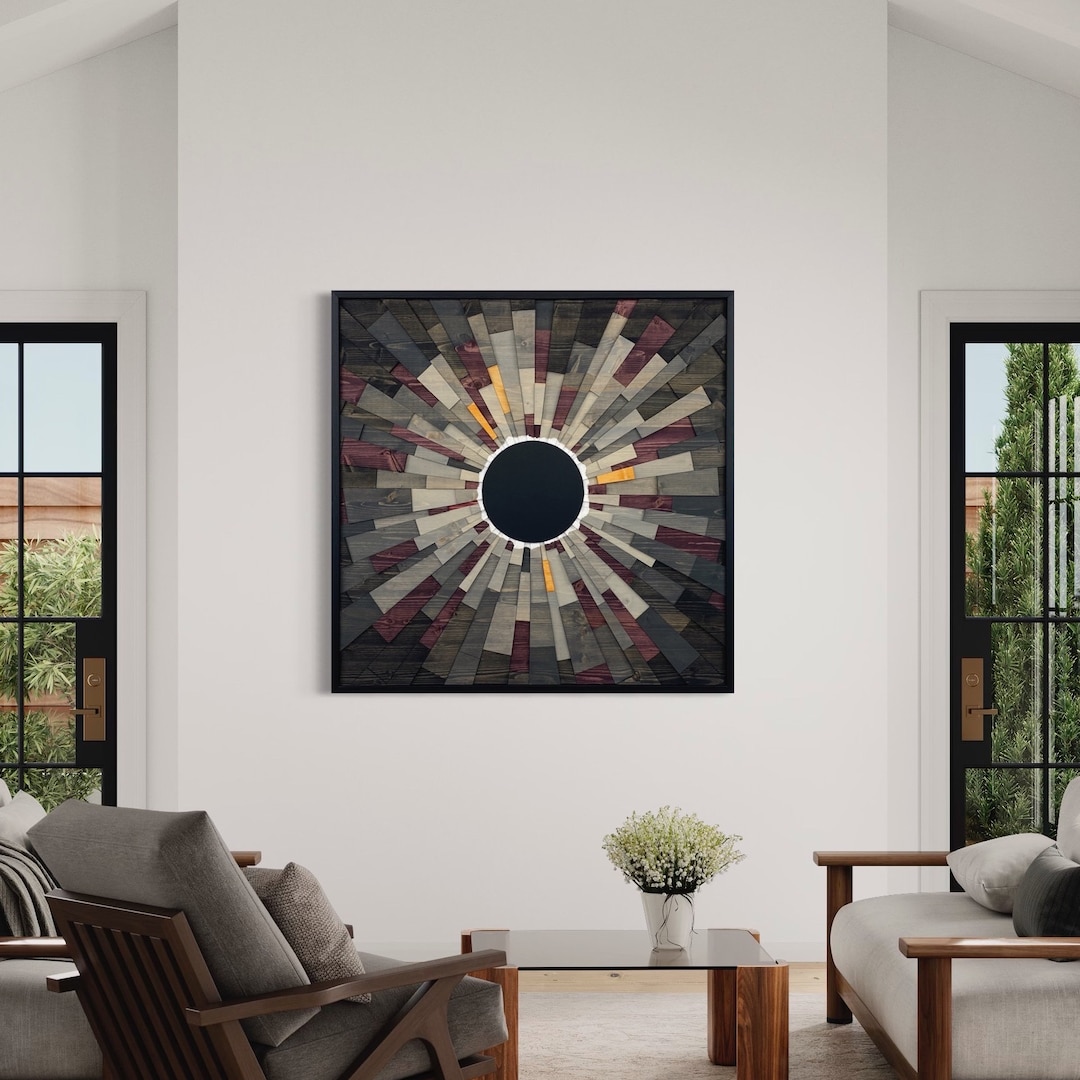 Wood wall art GREY MATTER an Eclipse 36X36 Etsy España