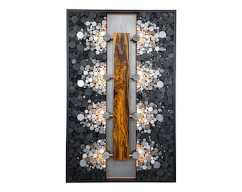 Wooden sculpture - "Extraction Protocol: Bolivian Rosewood" - Large Wooden art, home decor (50x32)