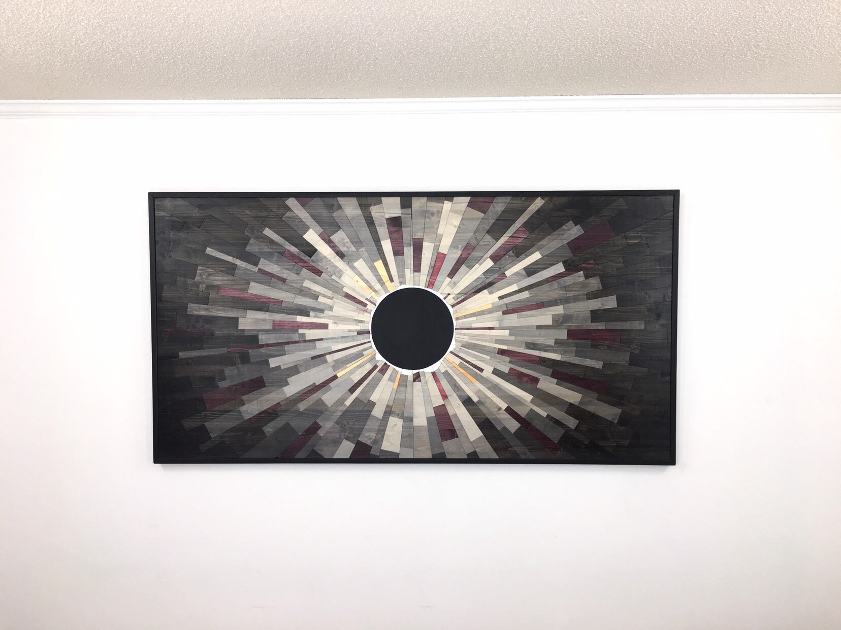 Wood Wall Art grey MATTER II an Eclipse 72X36 Etsy