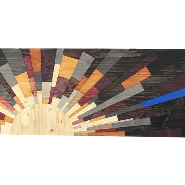 "Modern Wood Wall Art - ""The Urban Sombrero"" (36x12), Holzkunst, Wandbild, Wandbehang"