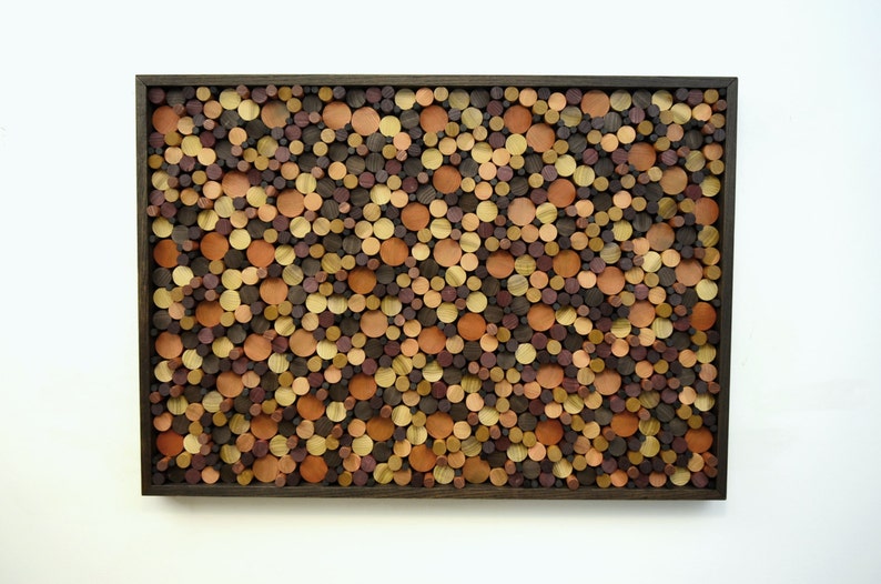 Wood Wall Art Large Wooden Circles 40x28 Home Decor Rustic Circle Artwork