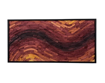 wood wall art - "MINERAL RIGHTS" - wooden art, wall art, large, red, contemporary, modern art, wooden wall hanging, wood wall hanging!