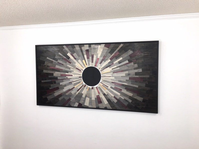 Wood Wall Art grey MATTER II an Eclipse 72X36 Etsy