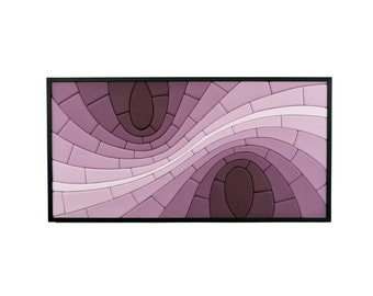 Wood wall art - "Phosphorus" - purple wood art modern contemporary wall hanging purple  home decor handcrafted by Jeremy Gould