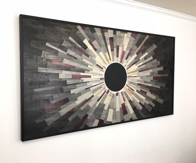 Wood Wall Art grey MATTER II an Eclipse 72X36 Etsy
