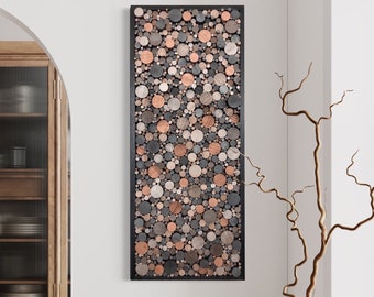 Wooden art - "CHAMPAGNE DAYDREAM” - wood wall art, wall hanging, modern art
