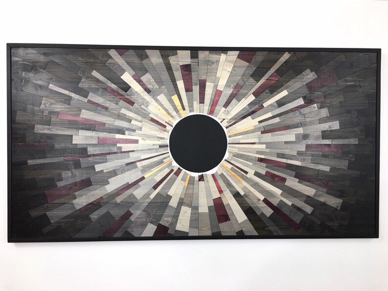 Wood Wall Art grey MATTER II an Eclipse 72X36 Etsy