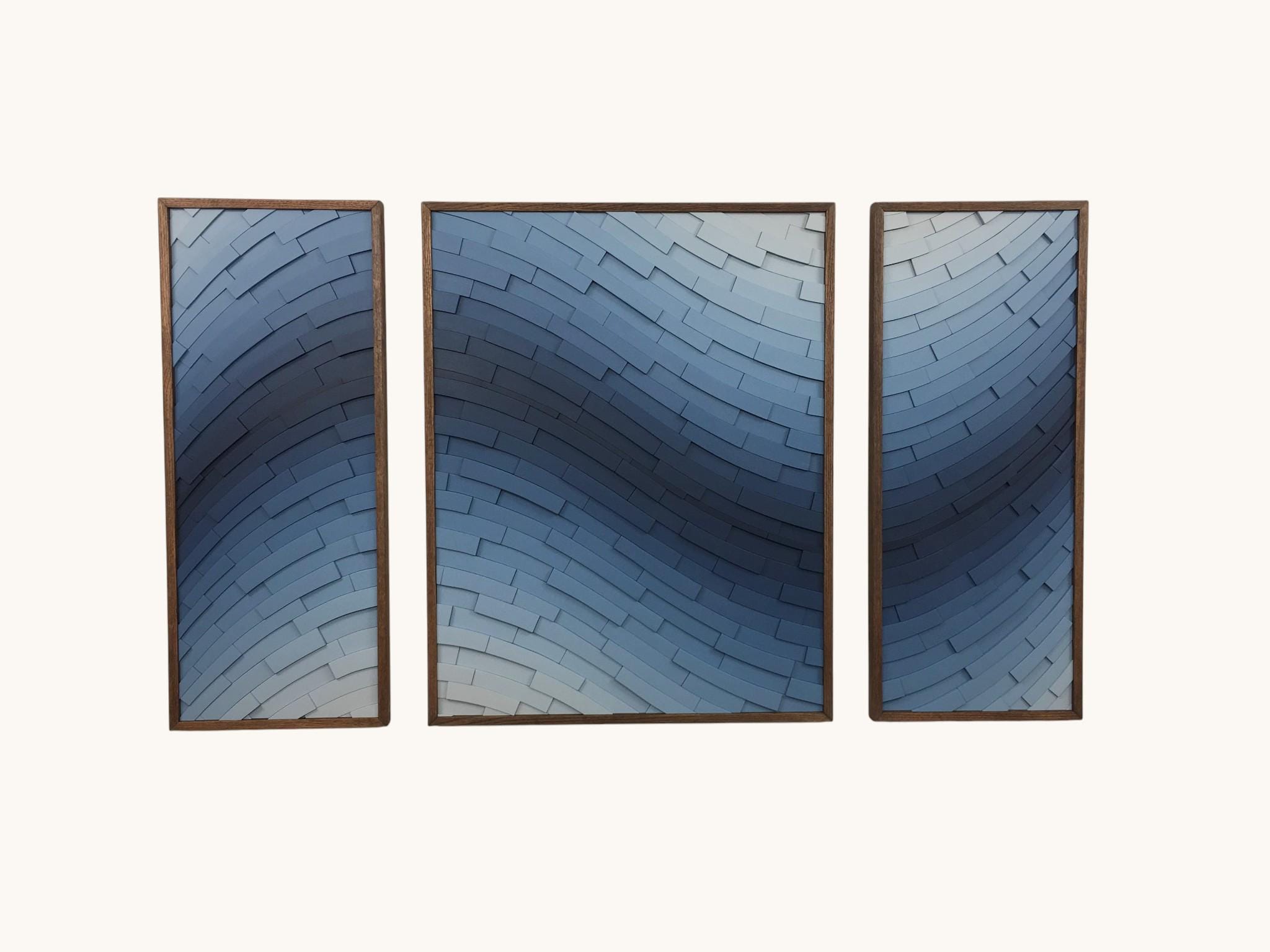 Wood Wall Art "Azurite" - Home Decor, Jeremy Gould