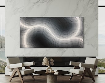 wood wall art - "Graphene Dream" HUGE 8x4 feet- statement piece