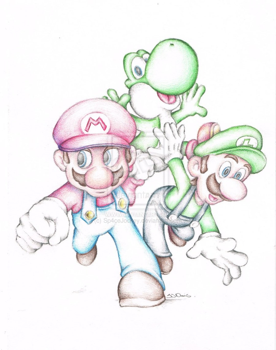 Super Mario Brothers Bros sticker - Nintendo Mario, Luigi, Toad, Princess,  Yoshi