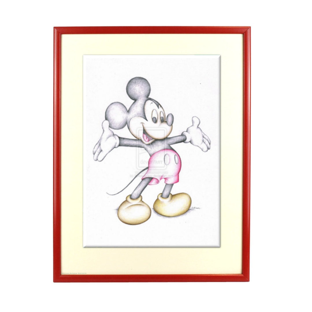 Buy Mickey Mouse Disney Cartoon Art Colour Pencil Drawing High ...