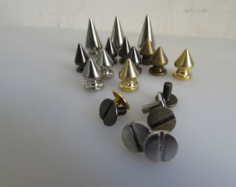 Cone Tree Spikes Screw Back -  Many sizes DIY - Qty. 10