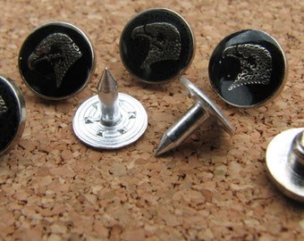 10mm Eagle Rivet Button Stud Shank Rivet Tacks  Metal DIY