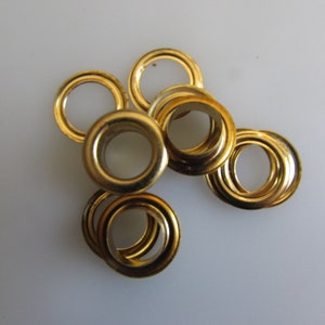 Grommets Curved Eyelets 3MM,5MM 6MM 8MM, 10MM,12MM,14MM 2 Part Qty. 50/100 image 4