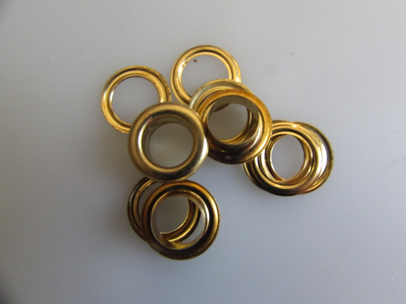 Grommets Curved Eyelets 3MM,5MM 6MM 8MM, 10MM,12MM,14MM 2 Part Qty. 50/100 image 4