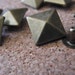 Pyramid Square Rivets, Antique Brass, Nickel, Gun Metal DIY - 6mm, 9mm ...
