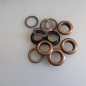 Grommets Curved Eyelets 3MM,5MM 6MM 8MM, 10MM,12MM,14MM 2 Part Qty. 50/100 image 3