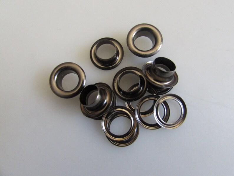 Grommets Curved Eyelets 3MM,5MM 6MM 8MM, 10MM,12MM,14MM 2 Part Qty. 50/100 image 6