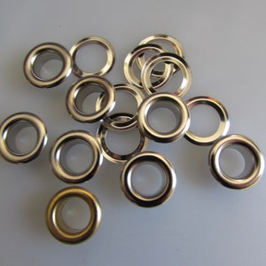 Grommets Curved Eyelets 3MM,5MM 6MM 8MM, 10MM,12MM,14MM 2 Part Qty. 50/100 image 2