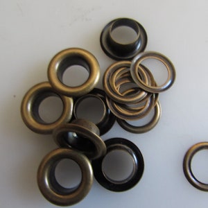 Grommets Curved Eyelets 3MM,5MM 6MM 8MM, 10MM,12MM,14MM 2 Part Qty. 50/100 image 5