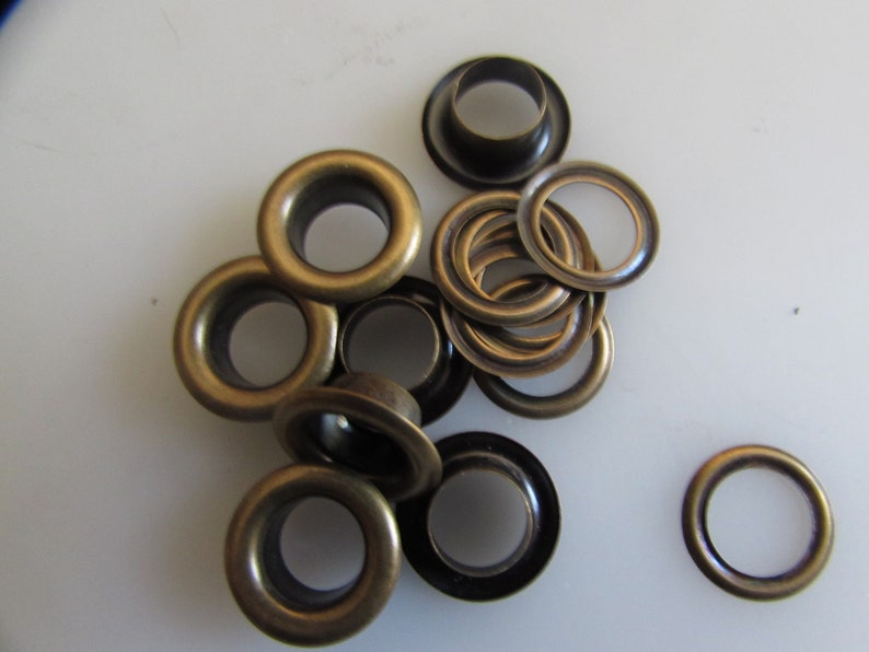 Grommets Curved Eyelets 3MM,5MM 6MM 8MM, 10MM,12MM,14MM 2 Part Qty. 50/100 image 5
