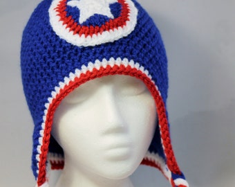 Captain America Ohrenklappen Hut