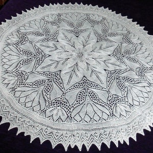 MADE TO ORDER  Baby Shawl. Hand Knitted Lace Christening / Wedding Shawl in Blue Faced Leicester Wool and Silk. Ready to Ship