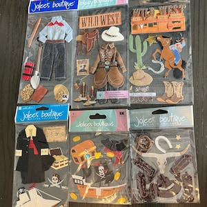 Jolee&#39;s Boutique Stickers - Fantasy, Western, Cowboy, Pirates, Wild West, Gold Rush