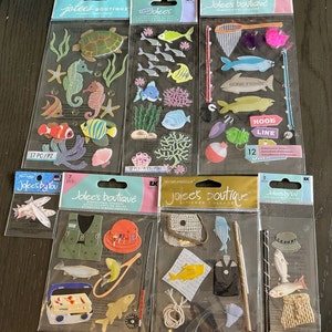 Jolee&#39;s Boutique Stickers - Fishing, Lake, Tackle Box, Fish