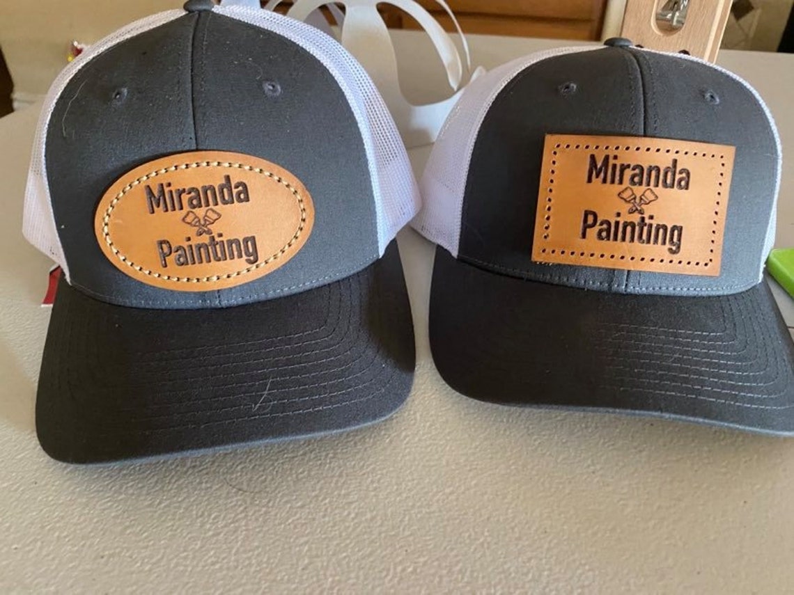 Custom Leather Patch Hat Richardson 115 Low Profile Snapback Etsy