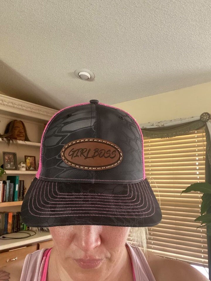 Custom Leather Patch Hat Richardson 115 Low Profile Snapback Etsy