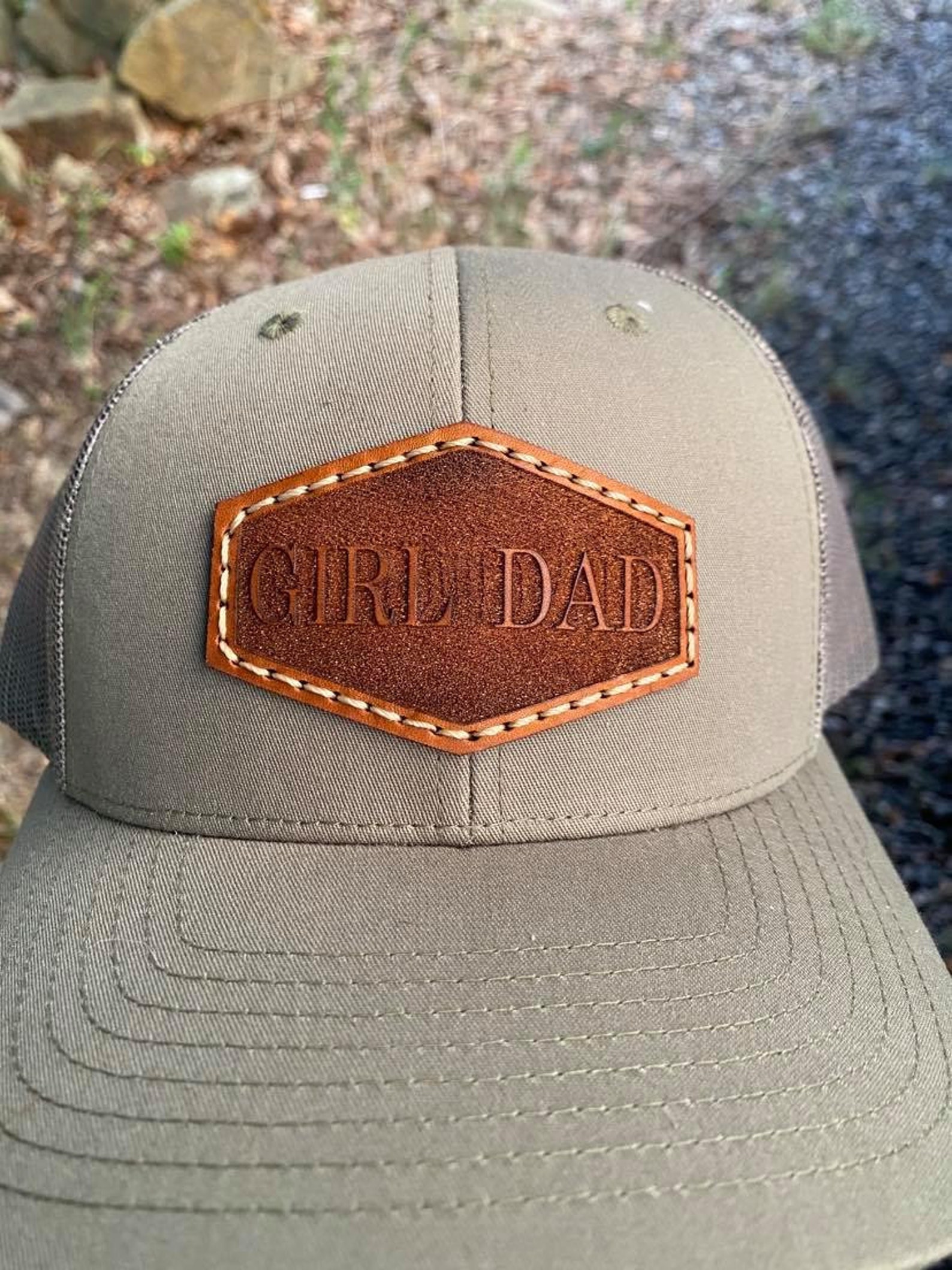 Custom Leather Patch Hat Richardson 115 Low Profile Snapback Etsy